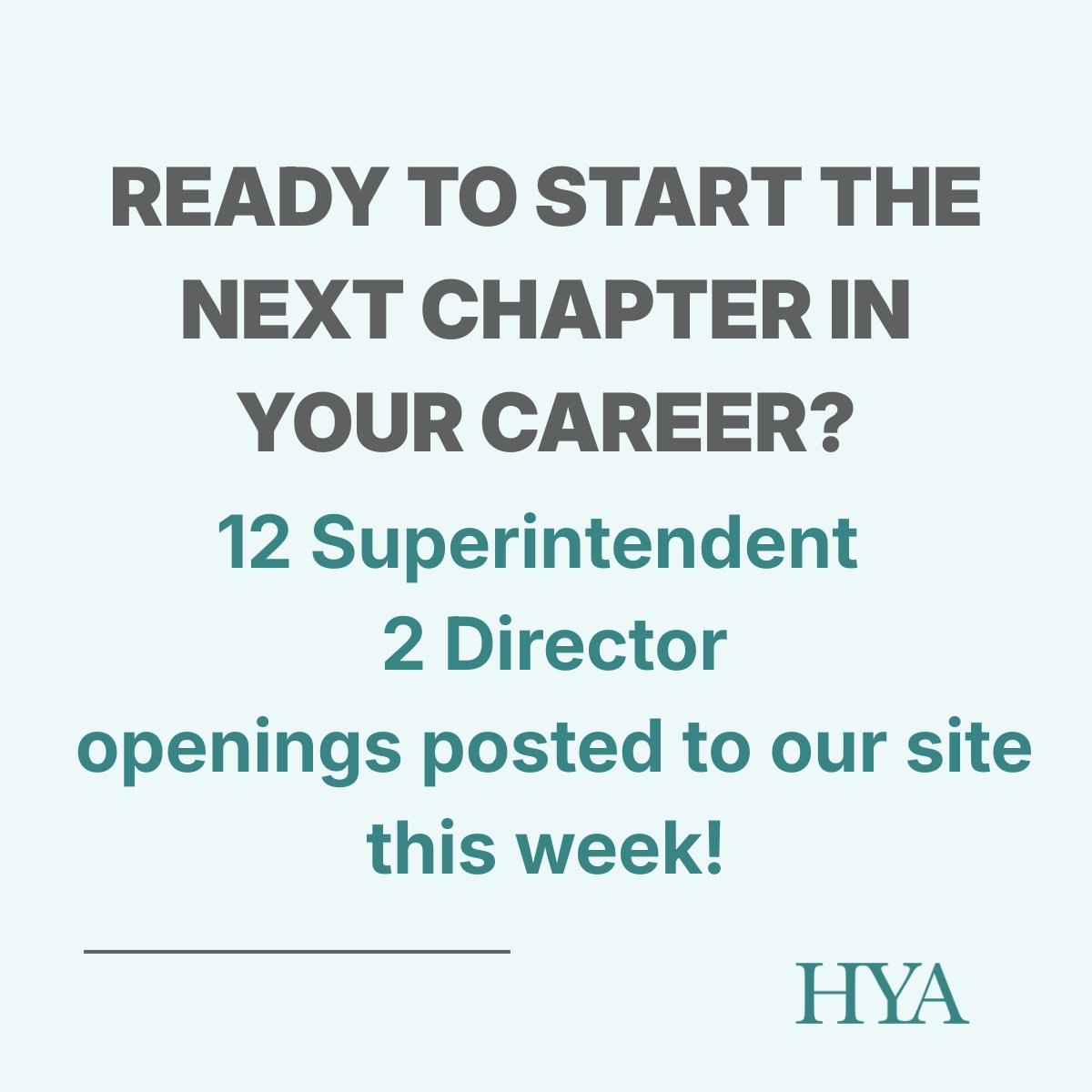 We can help you land your next role! Sign up for an free HYA account to apply today, or upgrade your account to receive additional support throughout your job search. hyasearch.com/hyaaccount/