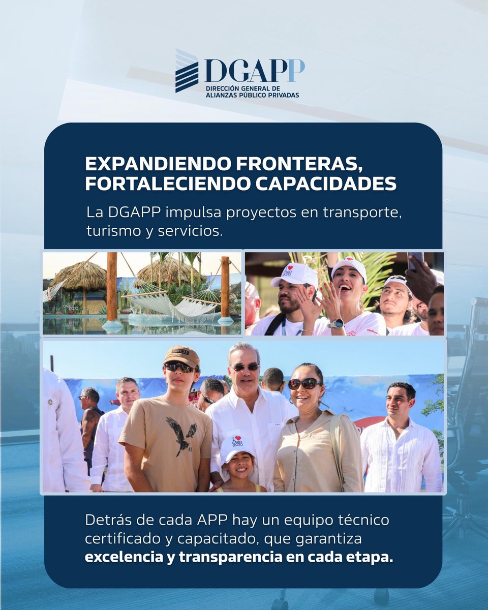 DGAPPRD's tweet image. Las APP se consolidan como una vía segura para atraer inversión, generar empleo y ejecutar proyectos de alto impacto. La #DGAPP continúa fortaleciendo capacidades, transparencia y confianza para impulsar el desarrollo sostenible del país.