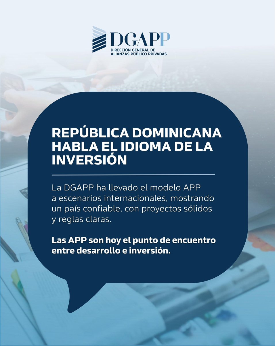 DGAPPRD's tweet image. Las APP se consolidan como una vía segura para atraer inversión, generar empleo y ejecutar proyectos de alto impacto. La #DGAPP continúa fortaleciendo capacidades, transparencia y confianza para impulsar el desarrollo sostenible del país.