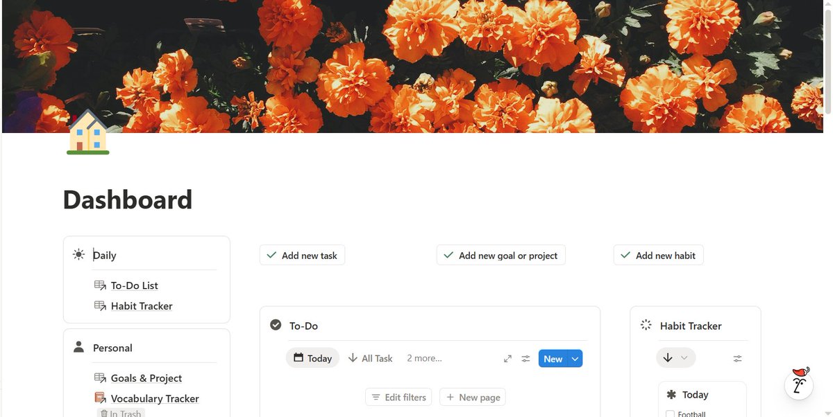 redone_hm's tweet image. i created this notion template to help people organize there goals and project also tracking there habits 

#notioncreator #habits #habitTracker #ToDoList #organizing