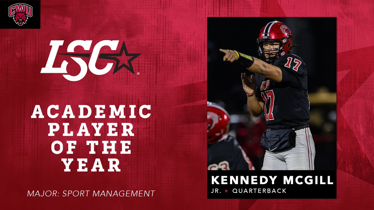 LoneStarConf's tweet image. Central Washington junior quarterback Kennedy McGill named 2025 Lone Star Conference Football 𝒜𝒸𝒶𝒹𝑒𝓂𝒾𝒸 𝒫𝓁𝒶𝓎𝑒𝓇 𝑜𝒻 𝓉𝒽𝑒 𝒴𝑒𝒶𝓇. 🏈📚🤩

🔗 bit.ly/48dnDgL

#LSCfb #D2fb @FloCollegeFB