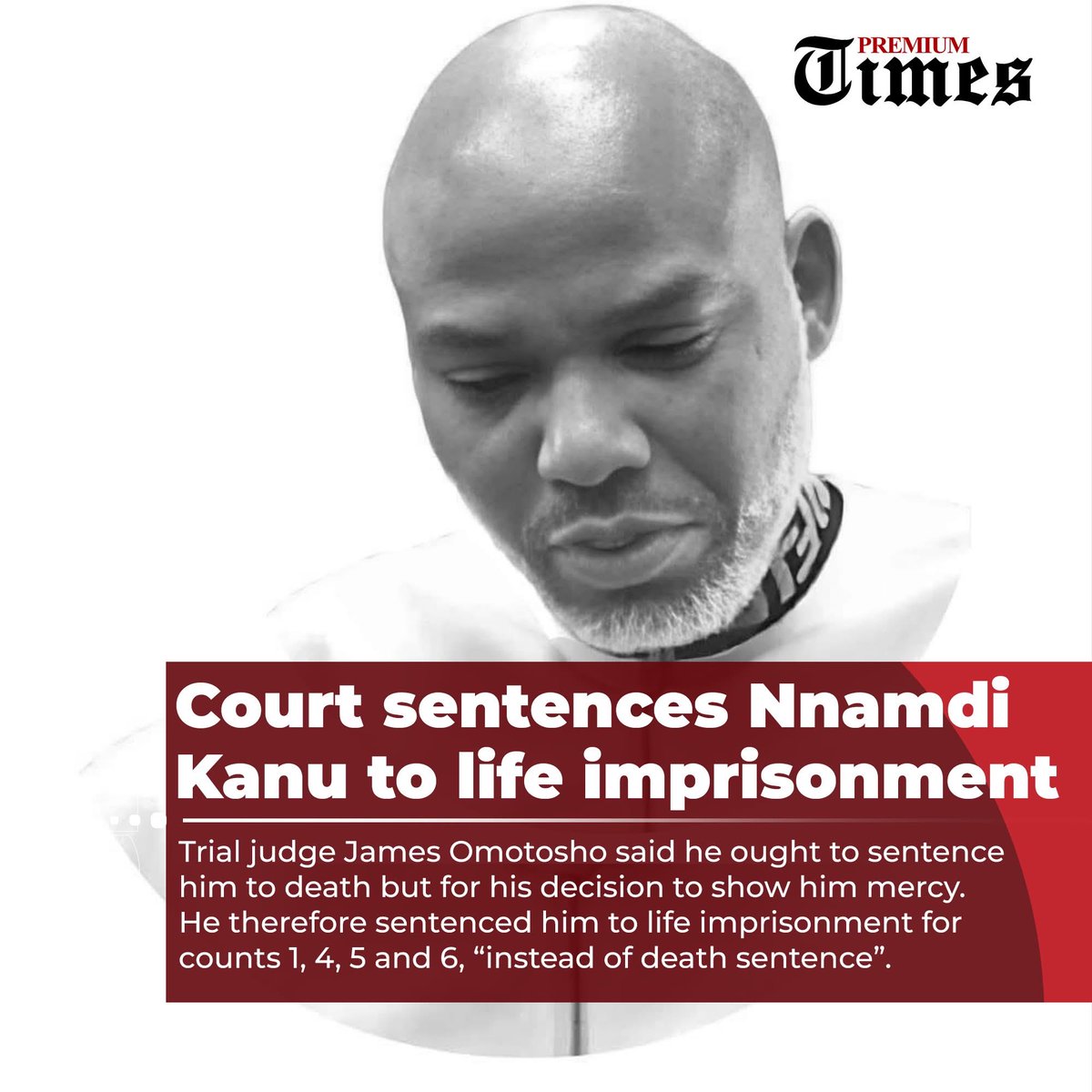 MSIngawa's tweet image. Justice Omotosho is really a nice man. Kanu was supposed to be sentenced to death but out of mercy, the judge decided to make it life imprisonment ONLY. 

Kanu was lucky that its Justice Omotosho. 

Now remain the other IPOB members. 

Igbo Land must be set free from Terrorists…