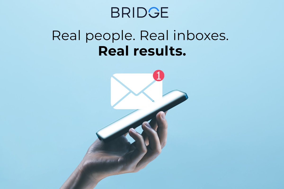 ConnectByBridge's tweet image. When your audience is made up of real people, performance follows.

BRIDGE’s people-based email connects every send to verified, opt-in individuals for precision and accuracy you can trust.

Learn more: bit.ly/4qMaLqn

#PeopleBasedMarketing #FirstPartyData