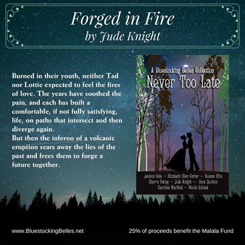 susanaauthor's tweet image. It’s #NeverTooLate for two lost souls seeking a love Forged in fire. #LoveDelayed @JudeKnightBooks @bellesinble @historical romance 25% of royalties donated to @Malala Fund. ow.ly/7t3U30sQP04