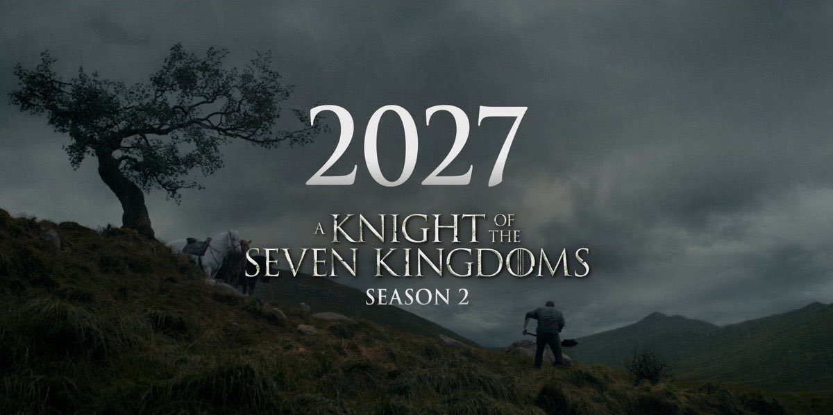 westerosies's tweet image. Yearly release schedule for both #GameOfThrones spinoff series:

• A Knight of the Seven Kingdoms Season 1: 2026
• House of the Dragon Season 3: 2026
• A Knight of the Seven Kingdoms Season 2: 2027
• House of the Dragon Season 4: 2028