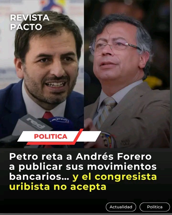 Sr. <a href="/AForeroM/">Andrés Forero CD #1️⃣0️⃣1️⃣</a> se le mide al reto del presidente <a href="/petrogustavo/">Gustavo Petro</a> y de una vez sabemos que tan honorable es? O le dá sustíco porque tienes rabo de paja.