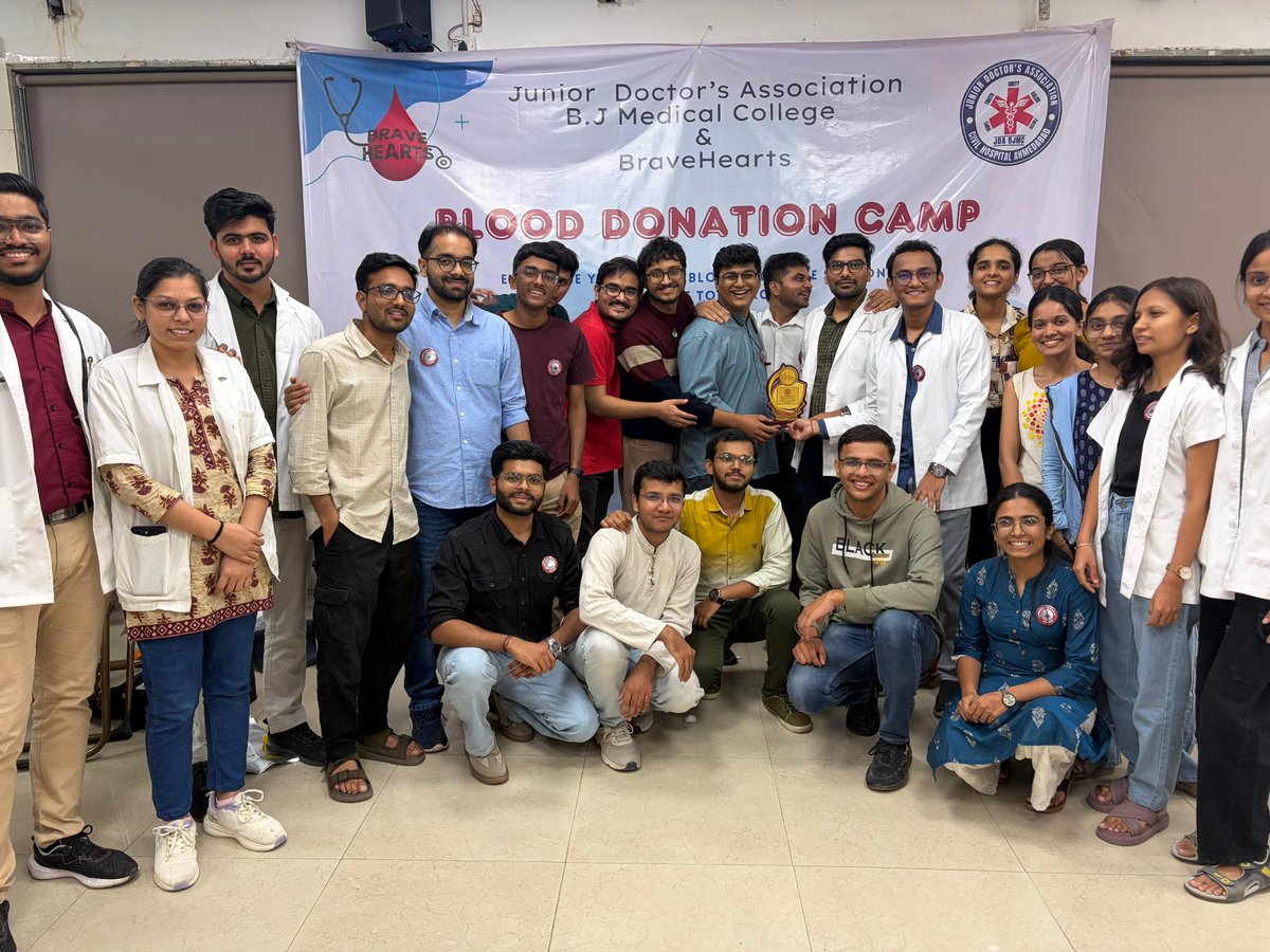 A day of humanity.
JDA BJMC &amp; BraveHearts came together to fight the ongoing blood crisis — and you made it a success.
350 units collected.
350 lives touched.
Endless hope created.
Grateful to every donor who stepped forward. ❤️🩸
#BloodDonation #BraveHearts #JDA