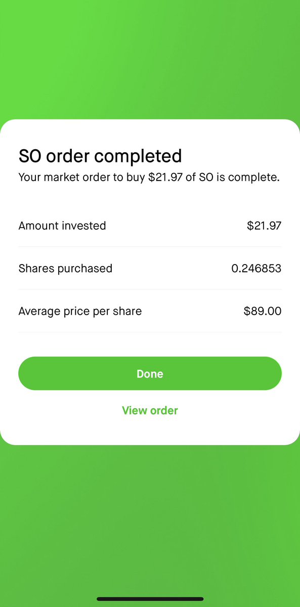 WhatItDoAve's tweet image. Just purchased more $SO using my $HOOD cash back