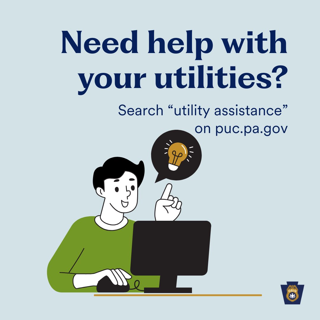 ❄️Winter is almost here ❄️For those who need help heating their homes, help is available! Contact your utility company for options or search “utility assistance” on puc.pa.gov.