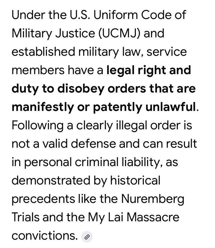 BLStrangfeld's tweet photo. @MeidasTouch So let’s get this straight, Trump is calling for the arrest of lawmakers for citing the Uniform Code of Military Justice and thinks service members SHOULD follow illegal orders??? I have to say, I did nazi that coming- that’s a stretch even for Trump. https://t.co/h5noRjnS30