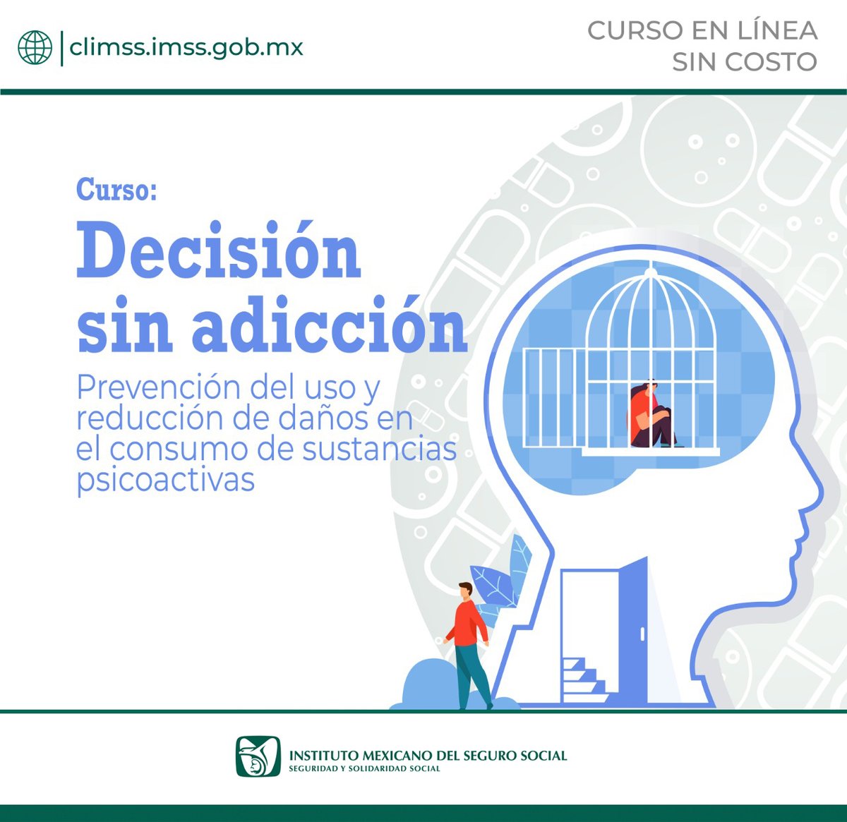Tu_IMSS_TAM's tweet image. 🚫Evita las adicciones🚫

Conoce el curso gratuito del CLIMSS, que te ayudará a identificar riesgos y evitar las adicciones, fortaleciendo tu bienestar. ✅

Accede de manera gratuita a través de: climss.imss.gob.mx