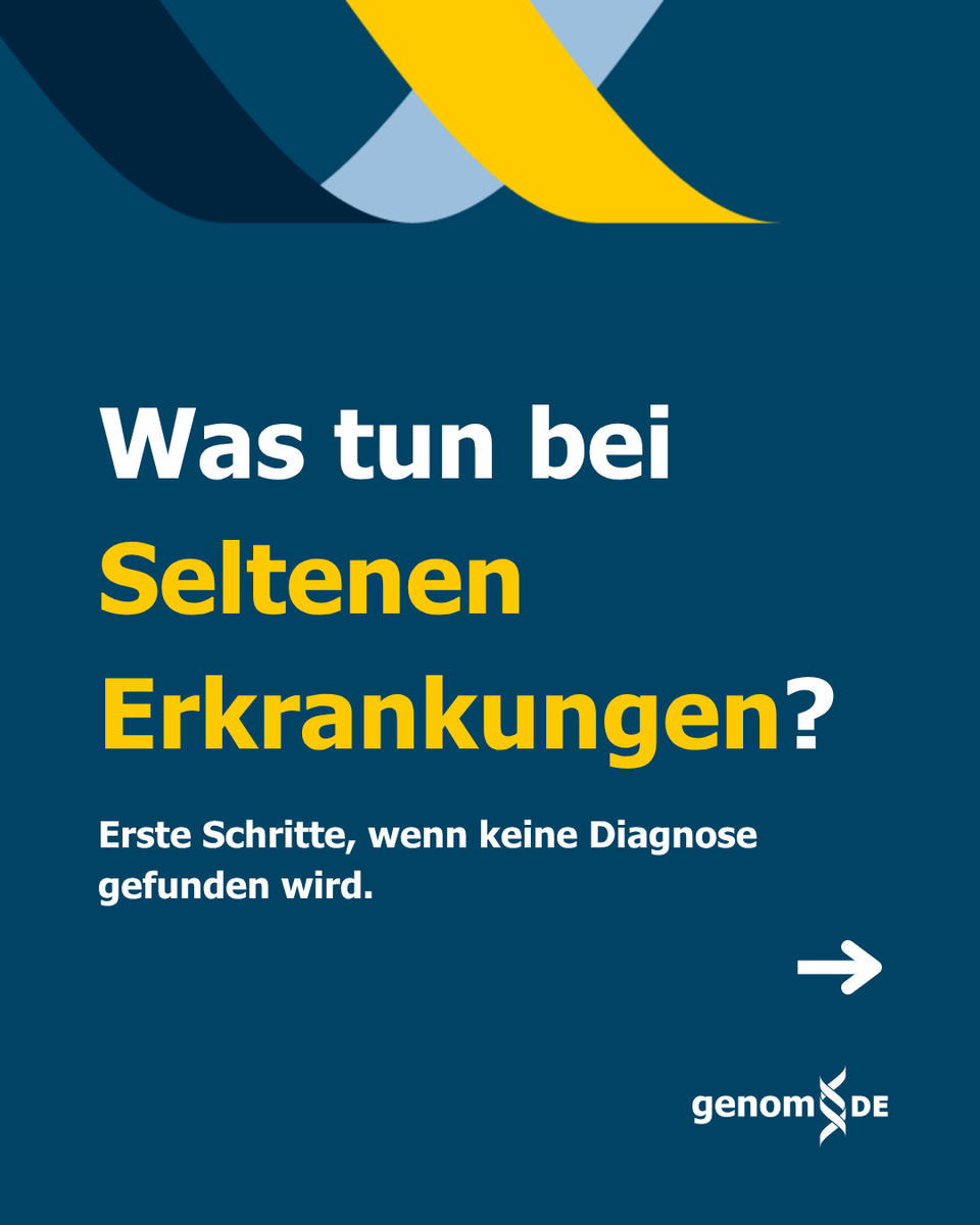 genomDE's tweet photo. Seltene Erkrankung im Verdacht, aber keine Diagnose?
Das kannst du tun:
➡humangenetische Beratung (https://t.co/uudZdzigRV)
➡Zentren für Seltene Erkrankungen (SE-ATLAS)
➡Unterstützung durch ACHSE e. V.
➡ggf. Genomsequenzierung für klare Diagnose

💻 https://t.co/27ku2WtTo6 https://t.co/qc2KTRuuSr