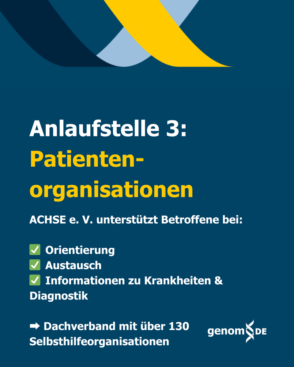 genomDE's tweet photo. Seltene Erkrankung im Verdacht, aber keine Diagnose?
Das kannst du tun:
➡humangenetische Beratung (https://t.co/uudZdzigRV)
➡Zentren für Seltene Erkrankungen (SE-ATLAS)
➡Unterstützung durch ACHSE e. V.
➡ggf. Genomsequenzierung für klare Diagnose

💻 https://t.co/27ku2WtTo6 https://t.co/qc2KTRuuSr