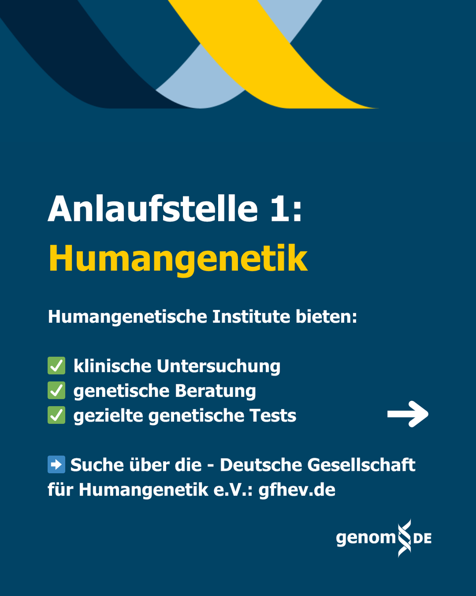 genomDE's tweet photo. Seltene Erkrankung im Verdacht, aber keine Diagnose?
Das kannst du tun:
➡humangenetische Beratung (https://t.co/uudZdzigRV)
➡Zentren für Seltene Erkrankungen (SE-ATLAS)
➡Unterstützung durch ACHSE e. V.
➡ggf. Genomsequenzierung für klare Diagnose

💻 https://t.co/27ku2WtTo6 https://t.co/qc2KTRuuSr