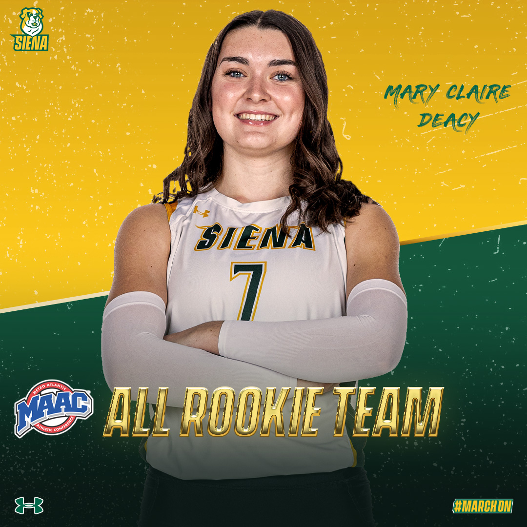 SienaSaints's tweet image. 🏐 Conference Excellence

@SienaVB Earns Two All-@MAACSports  selections; seven named to the All-MAAC Academic Team

📰 tinyurl.com/4cdzfxuv

#MarchOn x #Raisethebar x #MAACVB x #NCAAVB