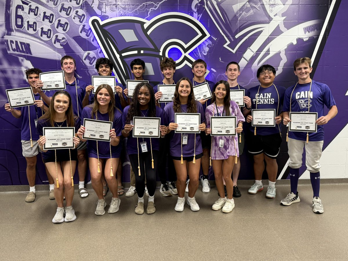 KCAINATHLETICS's tweet image. Congratulations to our @THSCAcoaches Academic All State members from @cain_volleyball @Cain_Tennis 
 @CainXC_BoysTF 
#CULTUREOFCOMMITMENT 
#REIGNCAIN #THOSEWHOSTAY