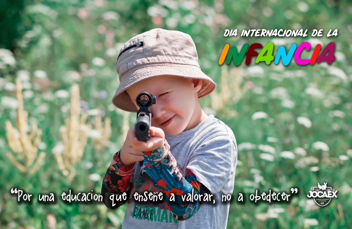 ¡Feliz día internacional de la infancia! 🧒👦🏹
Por los derechos de los niños... 

"Por una educación que enseñe a valorar, no a obedecer"

#Díadelainfancia #Jocaex #Respeto #Educación
#20deNoviembre #Jóvenes #Valores