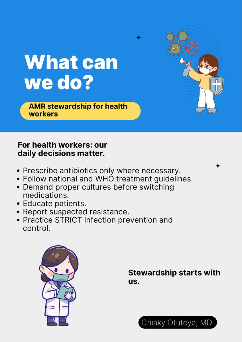 thechiaky's tweet image. Some infections in Ghana no longer respond to common antibiotics.

Antimicrobial resistance (AMR) is already here.

This affects all of us, not just doctors. 
Here’s what you need to know and how you can help.
#AMRAwarenessWeek #AMR #GhanaHealth