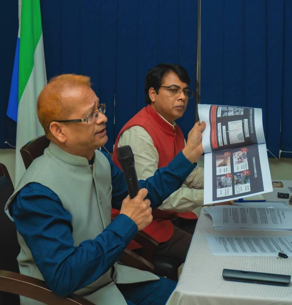 FreetownHci's tweet image. The High Commissioner briefed media on the upcoming  digital exhibition “Human Cost of Terrorism”, scheduled at Freetown City Council 21–23 Nov 2025. The exhibition underscores the human suffering caused by terror and the urgency of collective global resolve.
#OperationSindoor