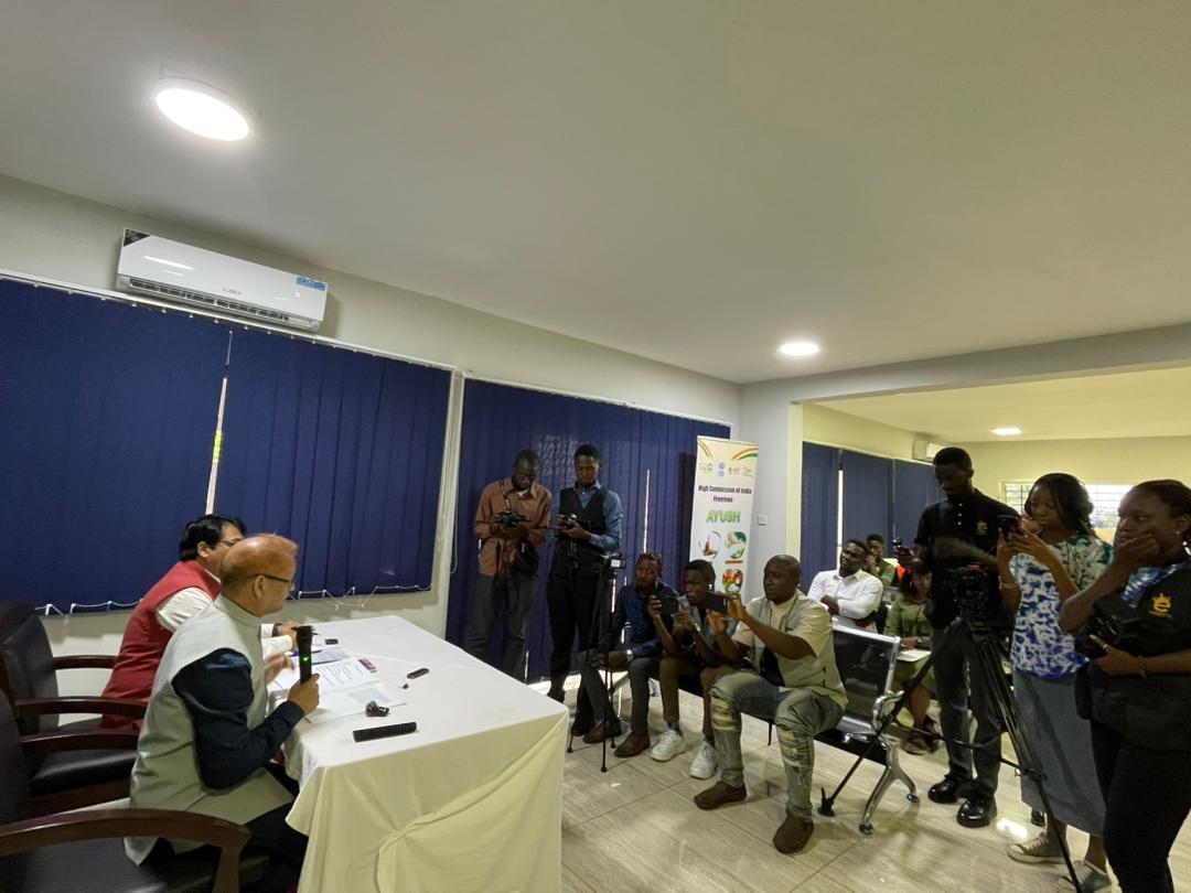 FreetownHci's tweet image. The High Commissioner briefed media on the upcoming  digital exhibition “Human Cost of Terrorism”, scheduled at Freetown City Council 21–23 Nov 2025. The exhibition underscores the human suffering caused by terror and the urgency of collective global resolve.
#OperationSindoor