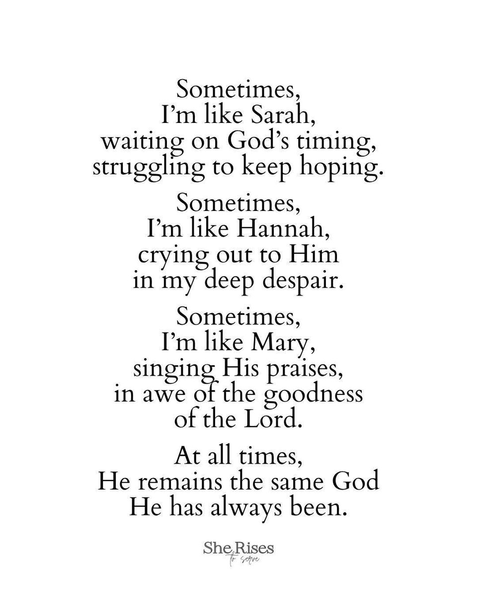 Good Morning Everyone ,Sometimes I am like Sarah waiting on God’s Timing!!