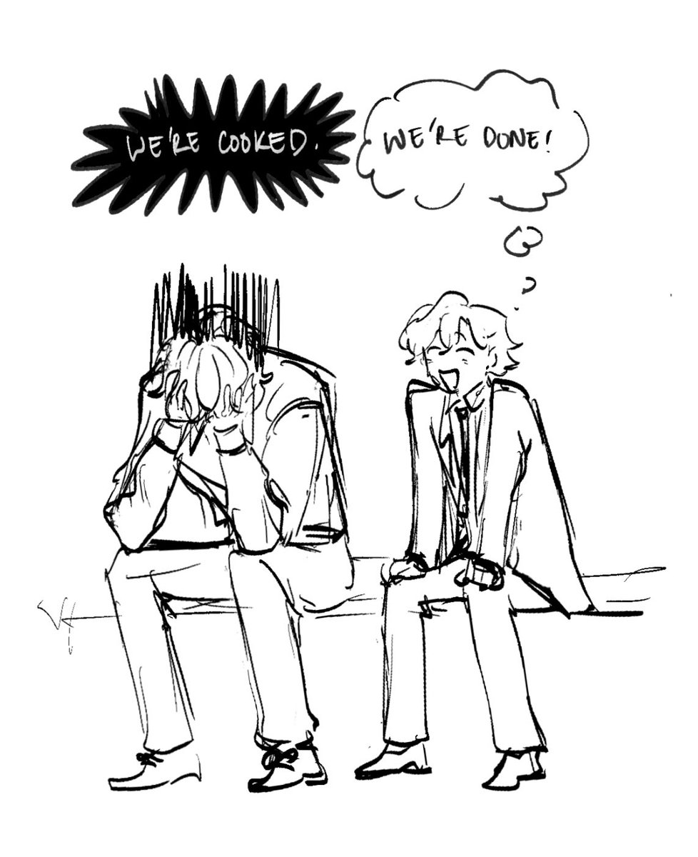 starie_mmm's tweet image. had jury today and my group fucked it up so bad that i’m traumatized so here’s ratio and aventurine representing our group’s reaction the moment we finished our presentation
