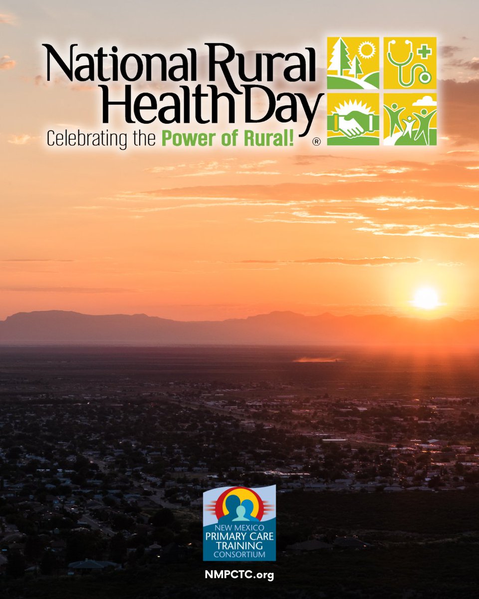 Happy National Rural Health Day! 💙💚🩺 Today, we honor the dedicated healthcare professionals who work tirelessly to ensure the health of rural communities across our nation, including those who care for over 700,000 rural New Mexicans.

#RuralHealthDay #PowerOfRural #NewMexico
