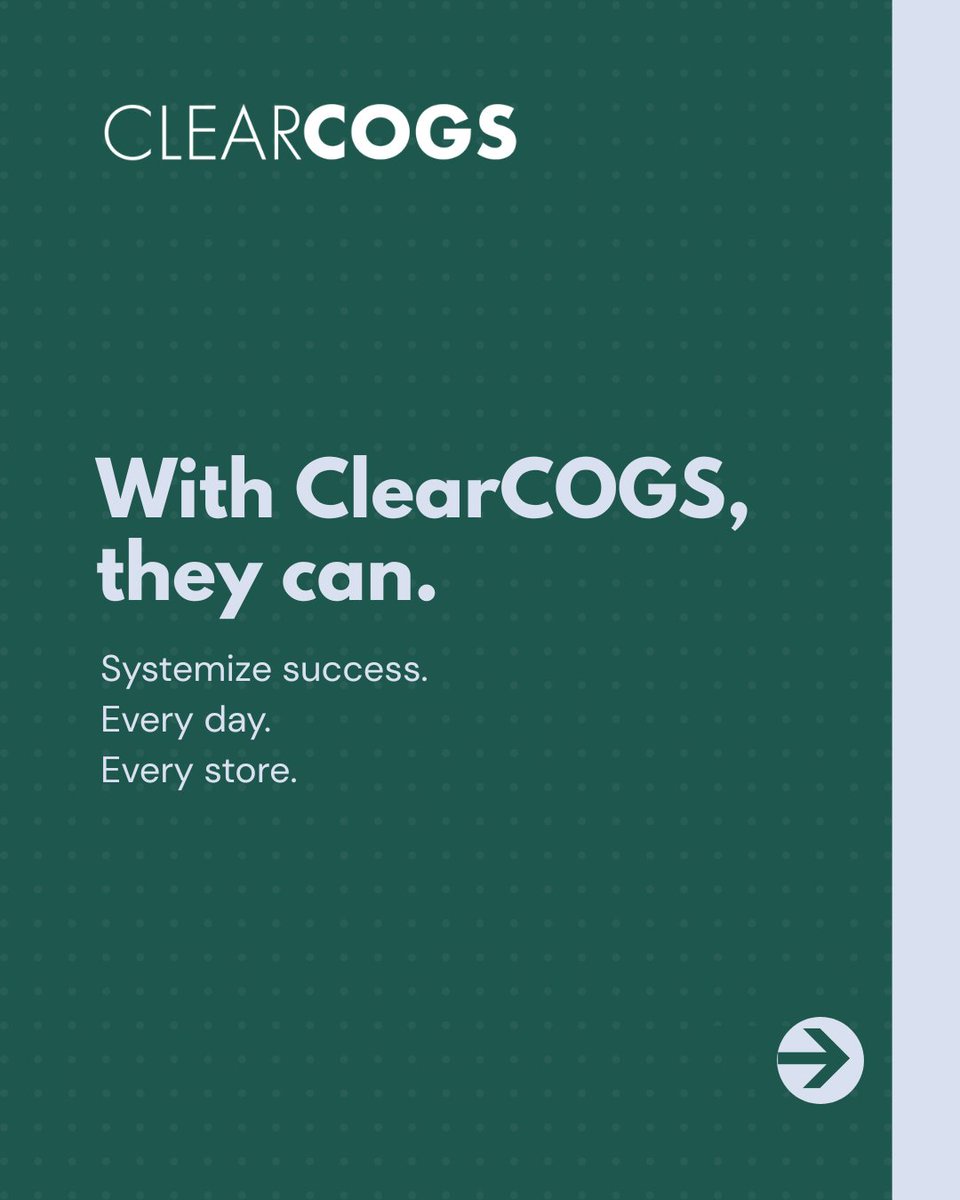 What if every manager ran a shift like your 10-year veteran?

With ClearCOGS, complex data becomes simple, prescriptive playbooks.

No guesswork. Just clarity, confidence, and consistency — every day.