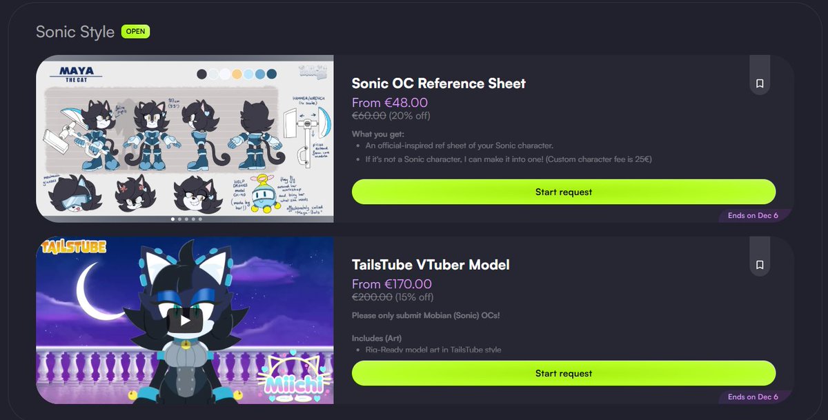 miichi_blu's tweet image. I was charged 100$ because of a chargeback I got from a sc4mmer back in summer. I decided to put my comms on sale for christmas season, because i&apos;d like to at least break even a bit. 

DM/c0mment if interested, thanks!