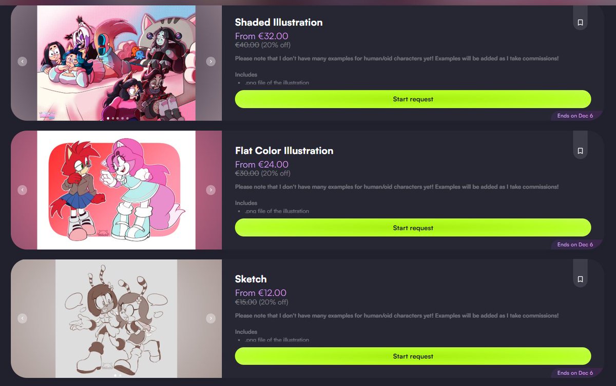 miichi_blu's tweet image. I was charged 100$ because of a chargeback I got from a sc4mmer back in summer. I decided to put my comms on sale for christmas season, because i&apos;d like to at least break even a bit. 

DM/c0mment if interested, thanks!