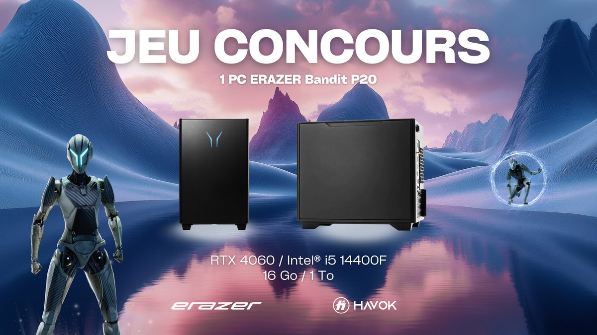 On vous fait gagner ce magnifique PC <a href="/ErazerFrance/">ERAZER 🇫🇷</a> Bandit P20 ! 🤩

Pour tenter de le remporter, participez au concours ici : gleam.io/uzcgm/-havok-x… 🎁