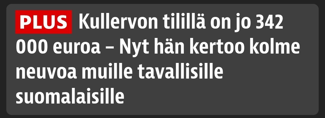 JariValtanen's tweet image. Minulla olisi neuvo Kullervolle: tuollaista summaa ei kannattaisi makuuttaa pankkitilillä.

Talletussuojakaan ei ole kuin 100 000 euroa ☝️
#sijoittaminen #protip