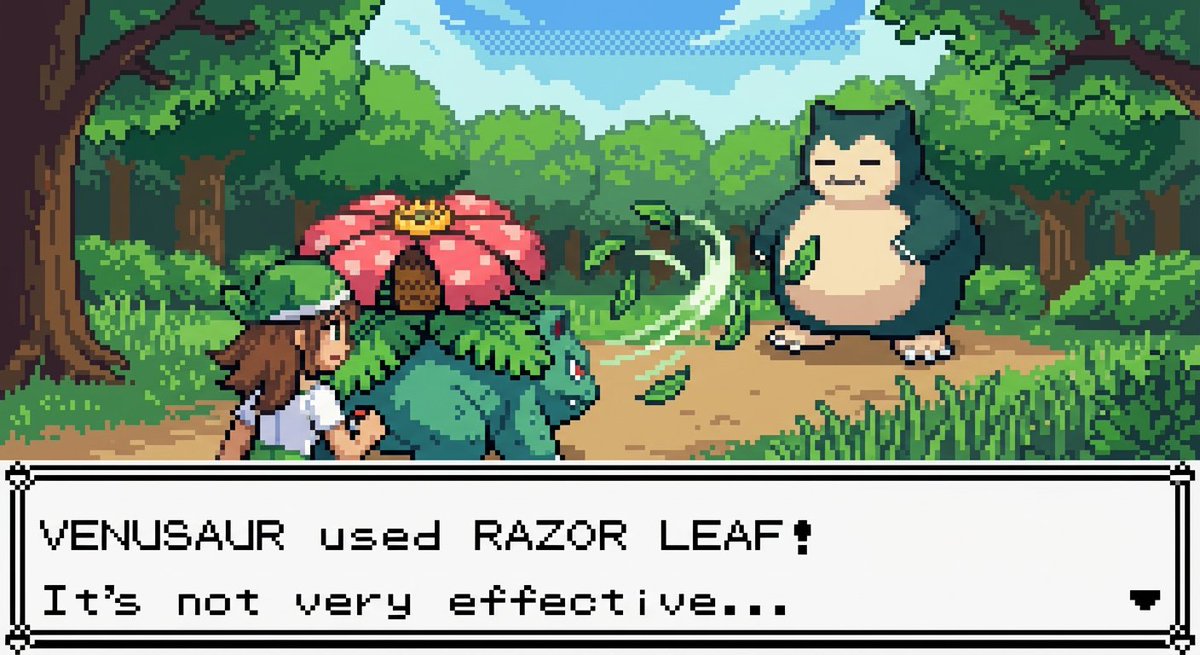ProperPrompter's tweet image. Google 🤩
Nano Banana Pro pixel art is phenomenal!

Use the image as reference and prompt: change the scene to a new battle and environment with new pokemon

It even knows which moves should and should not be effective 🤯