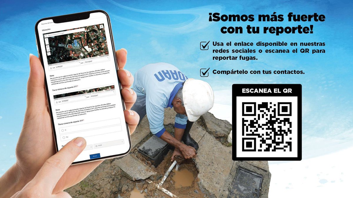 📢¡Tu reporte es CLAVE! 🚰💧

Envíanos tus reportes fácilmente desde donde estés. 🌍 Queremos ayudarte.

👩🏻‍🔧shorturl.at/zVHhT

¡Lo estamos resolviendo!