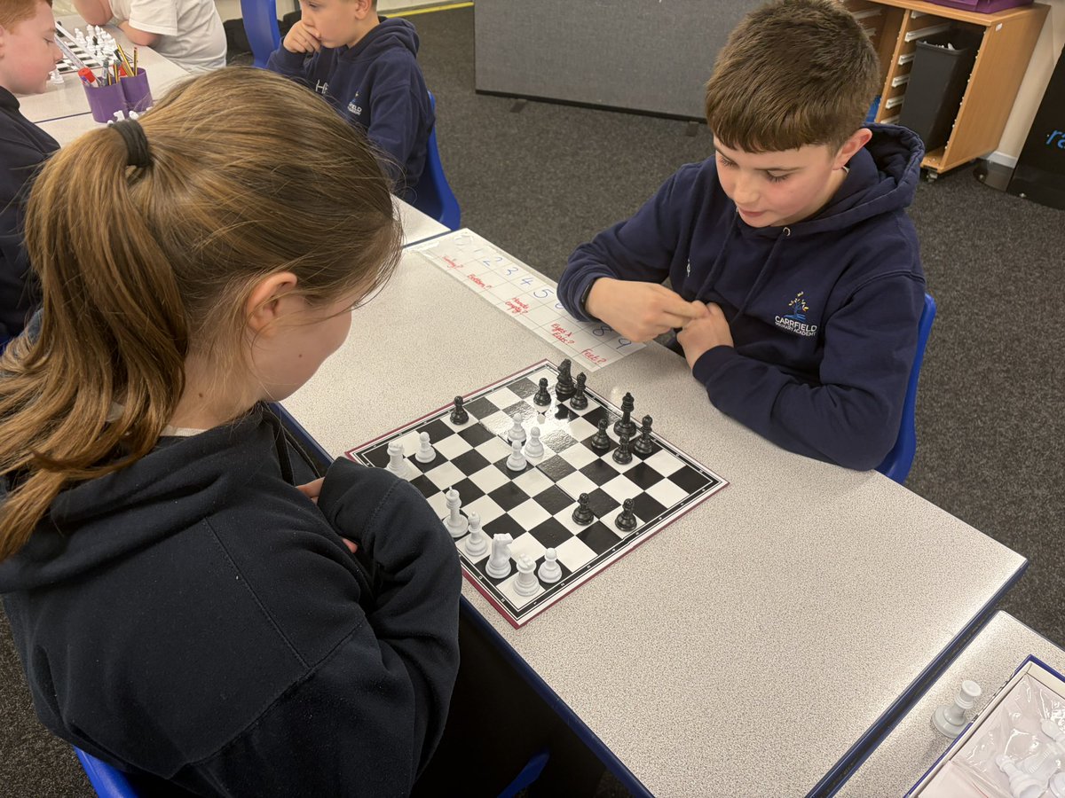 Some of our Y5/6 children have started attending an after-school chess club in the past couple of weeks. They are learning how to play, how the pieces move and how they have to think very carefully!