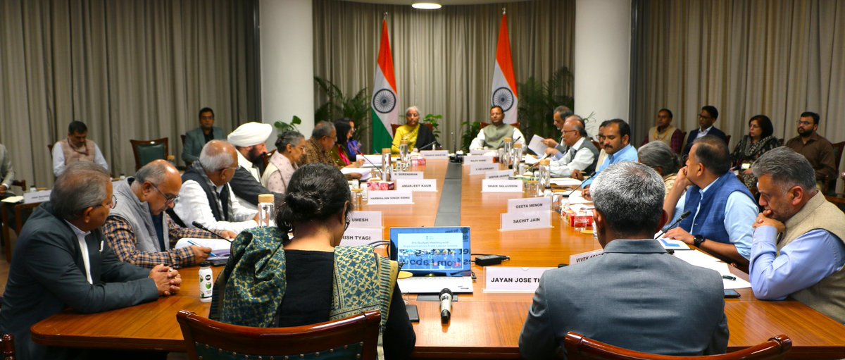 TGPWU's tweet image. Thank you Hon’ble Union Finance Minister Smt. @nsitharaman ji and the Ministry for giving us the opportunity to represent and voice the concerns of Gig and Platform Workers at the 10th Pre-Budget Consultation for Union Budget 2026-27.