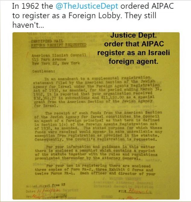 AIPAC was The American Jewish Council.  They were order by JFK's DOJ to register as a foreign lobby. 

Shorty after, JFK had his brains blown out and they changed their name to AIPAC.  To date, they have never resister.

They advocate for Jews and Israel.  Bottom line!