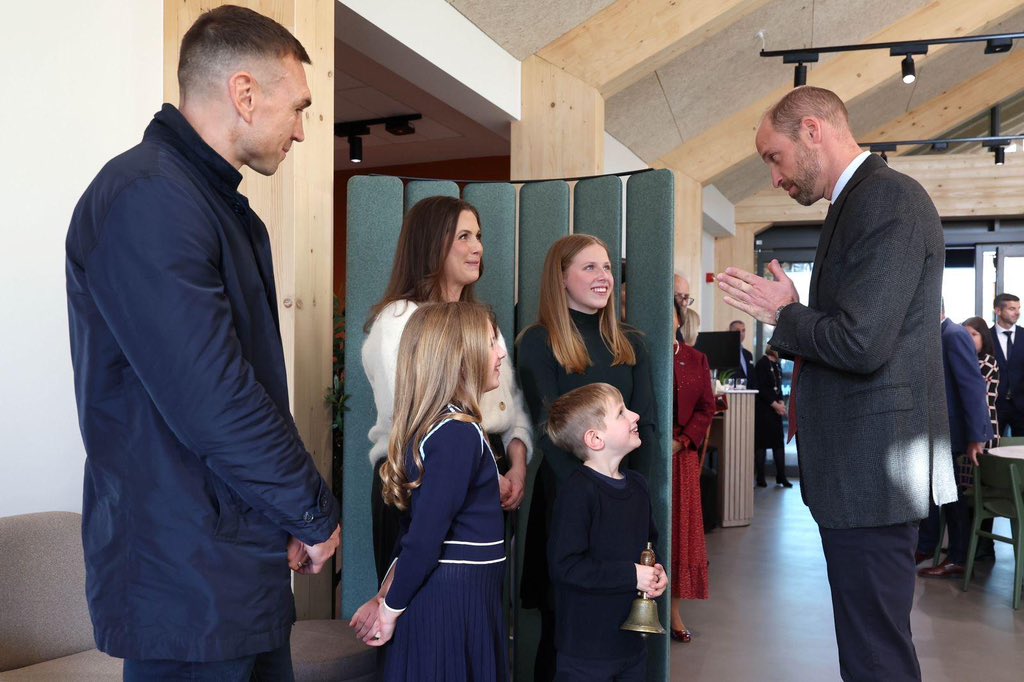 BBCBreakfast's tweet image. The Prince of Wales has officially opened a specialist centre for motor neurone disease patients and their families in Leeds named after rugby league legend Rob Burrow.

Prince William told Rob’s children - Macy, Maya and Jackson - they should be “so proud of your father because…