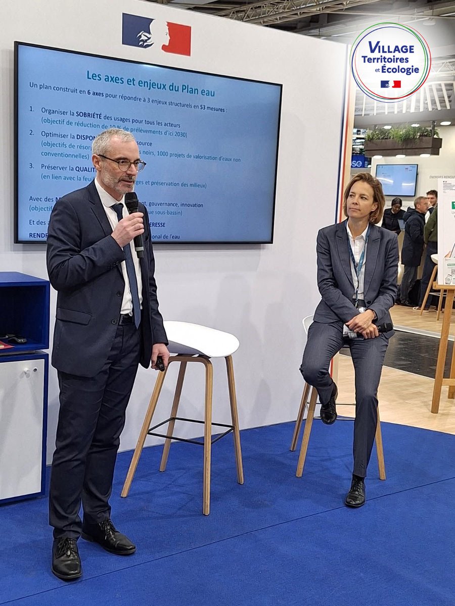 💧 Aujourd’hui au <a href="/salondesmaires/">Salon des Maires et des Collectivités</a>, <a href="/ElodieGalko/">Elodie Galko</a>, DG <a href="/Adour_Garonne/">Agence de l'eau Adour-Garonne</a>, est intervenue aux côtés de <a href="/PhGOUTEYRON/">Philippe GOUTEYRON</a>, pour une séquence « Biodiversité »

➡️ Point d’étape sur le #PlanEau
➡️ Présentation des 12ᵉ programmes des agences de l’eau

#Biodiversité #Eau #Environnement