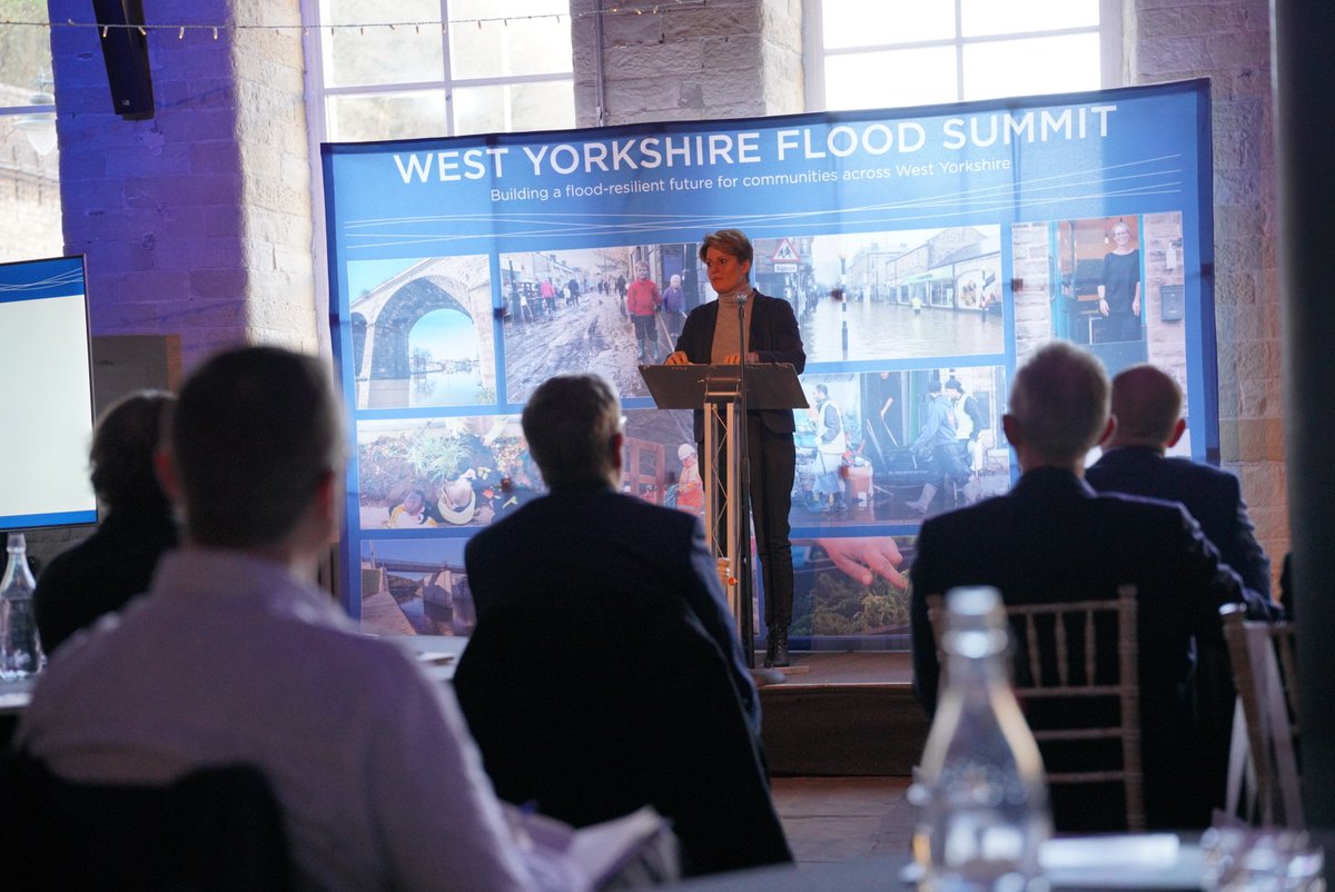 Calderdale's tweet photo. Nearly 10 years since the Boxing Day floods, West Yorkshire communities continue to show strength. 

We’re proud to have hosted the #WYFloodSummit this afternoon, to reflect on progress &amp; future priorities and to launch the West Yorkshire Flood Pledge 👉https://t.co/yPN3HYL5Q3 https://t.co/koQmzlTdiq