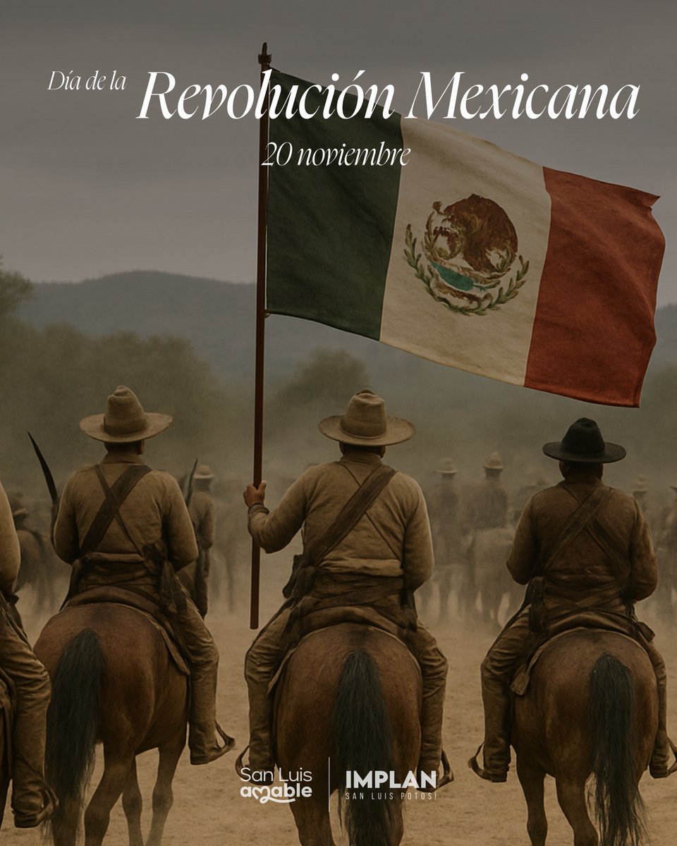 implanslp's tweet image. Honramos la Revolución Mexicana, hoy recordamos la valentía, el espíritu de cambio y la lucha por la justicia que marcaron nuestra historia.