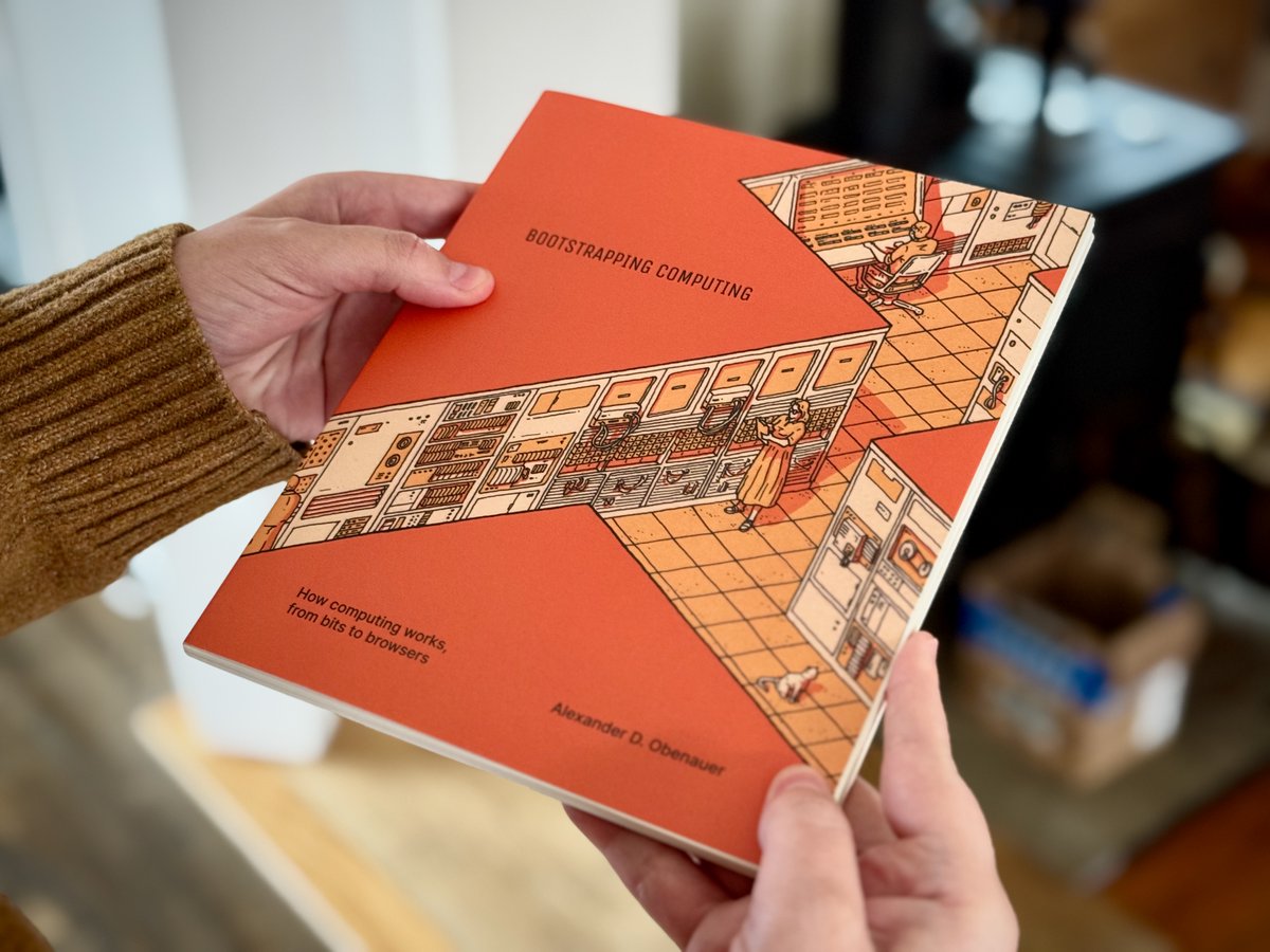alexobenauer's tweet image. Some news to share today:

Earlier this year, we started our publishing company and released our first title, Bootstrapping Computing.

The full-color paperback is available for preorder now, and will be released on December 1.