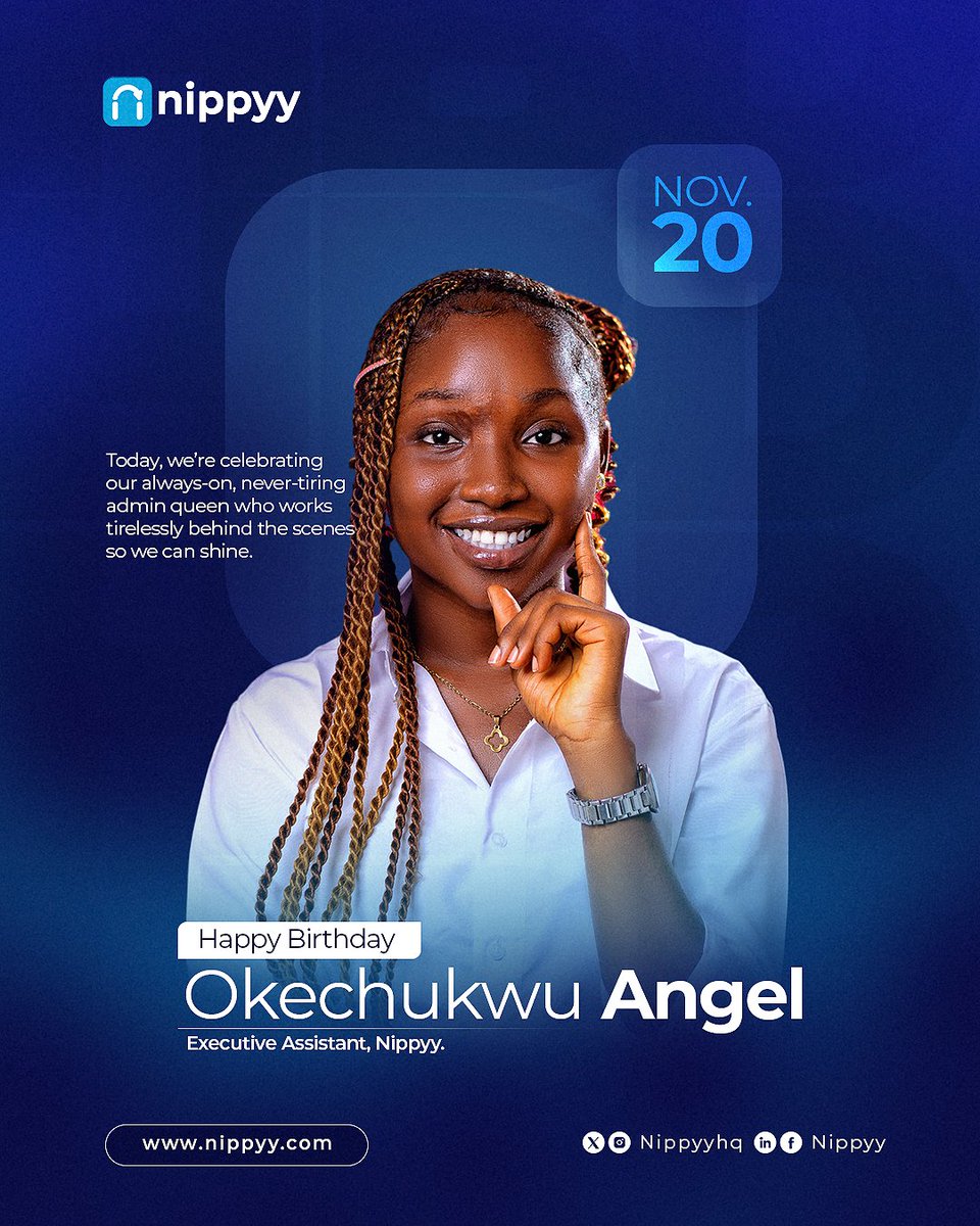 nippyyhq's tweet image. Happy birthday to our admin queen!

Thank you for being the quiet force behind Nippyy, for juggling tasks, and always keeping everything on track. You’re the heartbeat of our operations, and you’ll always have our hearts.