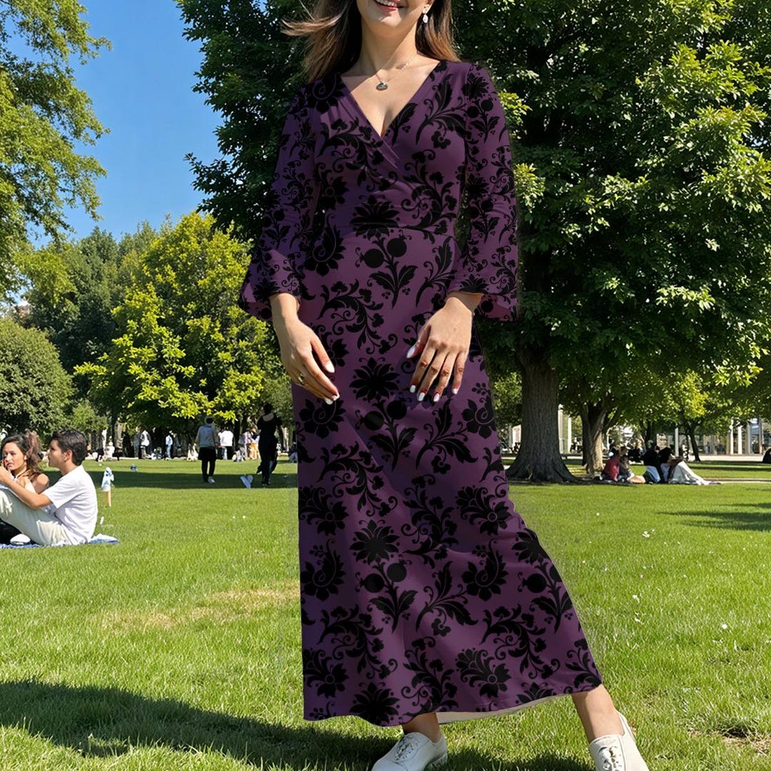 KylieYIAH's tweet image. Purple Gothic Damask Maxi Dress: V-Neck Milk Silk Witchcore Gown by FreyjasAlchemy: 33.60 USD

Invoke dark romance and vintage mystery with this Purple Gothic Damask V-Neck Maxi Dress.… dlvr.it/TPN5qm #PurpleDress #GothicFashion #Witchcore #DarkAcademia #VintageStyle