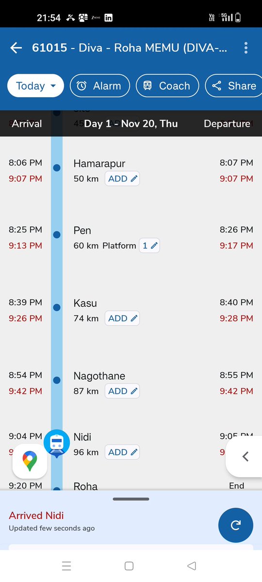 NileshD34014170's tweet image. @Central_Railway 
@drmmumbaicr 
@RailwaySeva 
@srdomcogbbcr
PNR X77TE80019
Can CR will run this Memu on time for daily commuters travelling to Pen,Nagothane,Roha from Mumbai,Navi Mumbai?
Luck by chance run on time a day within in a week.