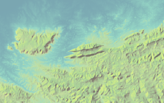 Yvazquezl's tweet image. #30DayMapChallenge Day 20: Water
Intentaba recrear el estilo de relieve de Eduard Imhof con software libre cuando, por accidente, subí el nivel del mar. Me gustó cómo resaltó el contraste entre agua y relieve.