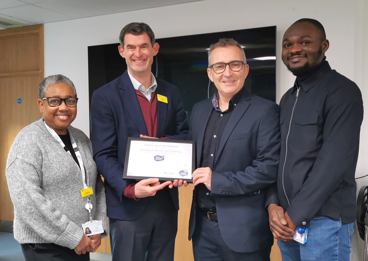 Very proud to have received a prestigious award for our commitment to supporting colleagues with caring responsibilities - a  <a href="/ForwardCarers/">ForwardCarers</a>  'commitment mark', formally presented today as part of our #CarersRightsDay event.
bhamcommunity.nhs.uk/latest-news/co…