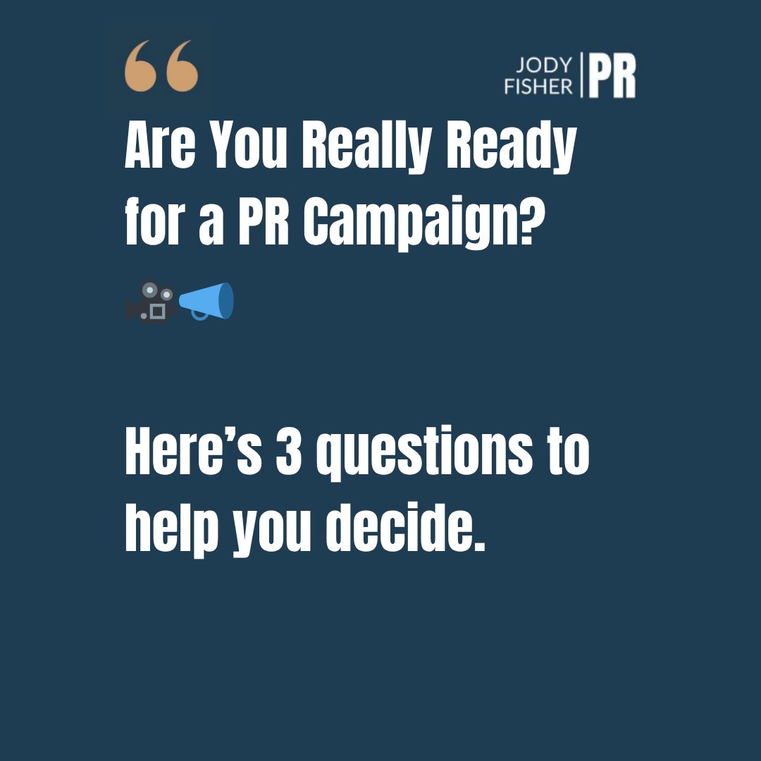 jodyfisher's tweet image. Are you actually ready for a PR campaign? ✨

#PublicRelations #PRTips #MediaStrategy #BrandVisibility #PRBasics
