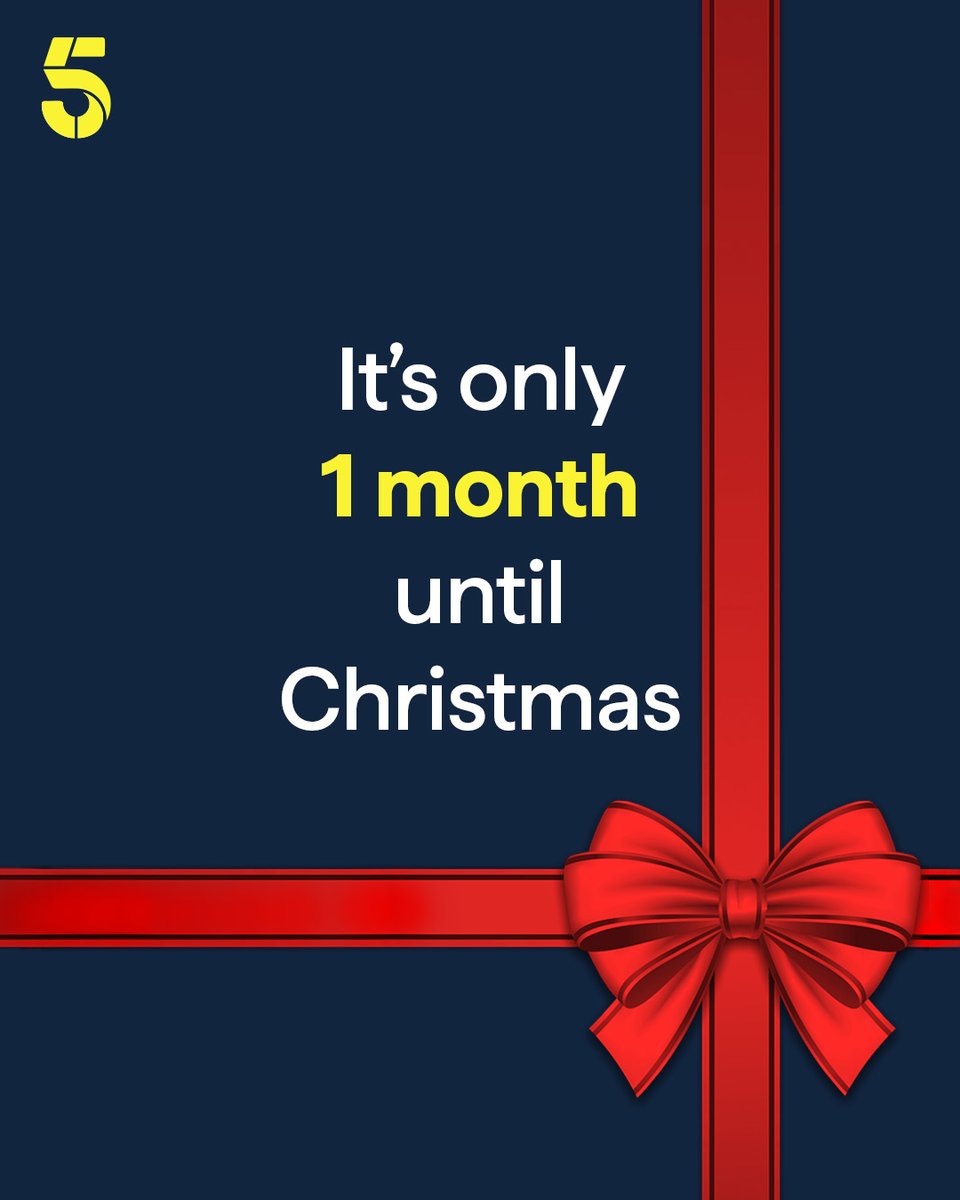 channel5_tv's tweet image. One month until the big day 🎄 🌟
Still plenty of time to shop… but maybe start now? 😉 🤭 #Christmas #shopping #FestiveVibes #notlongnow