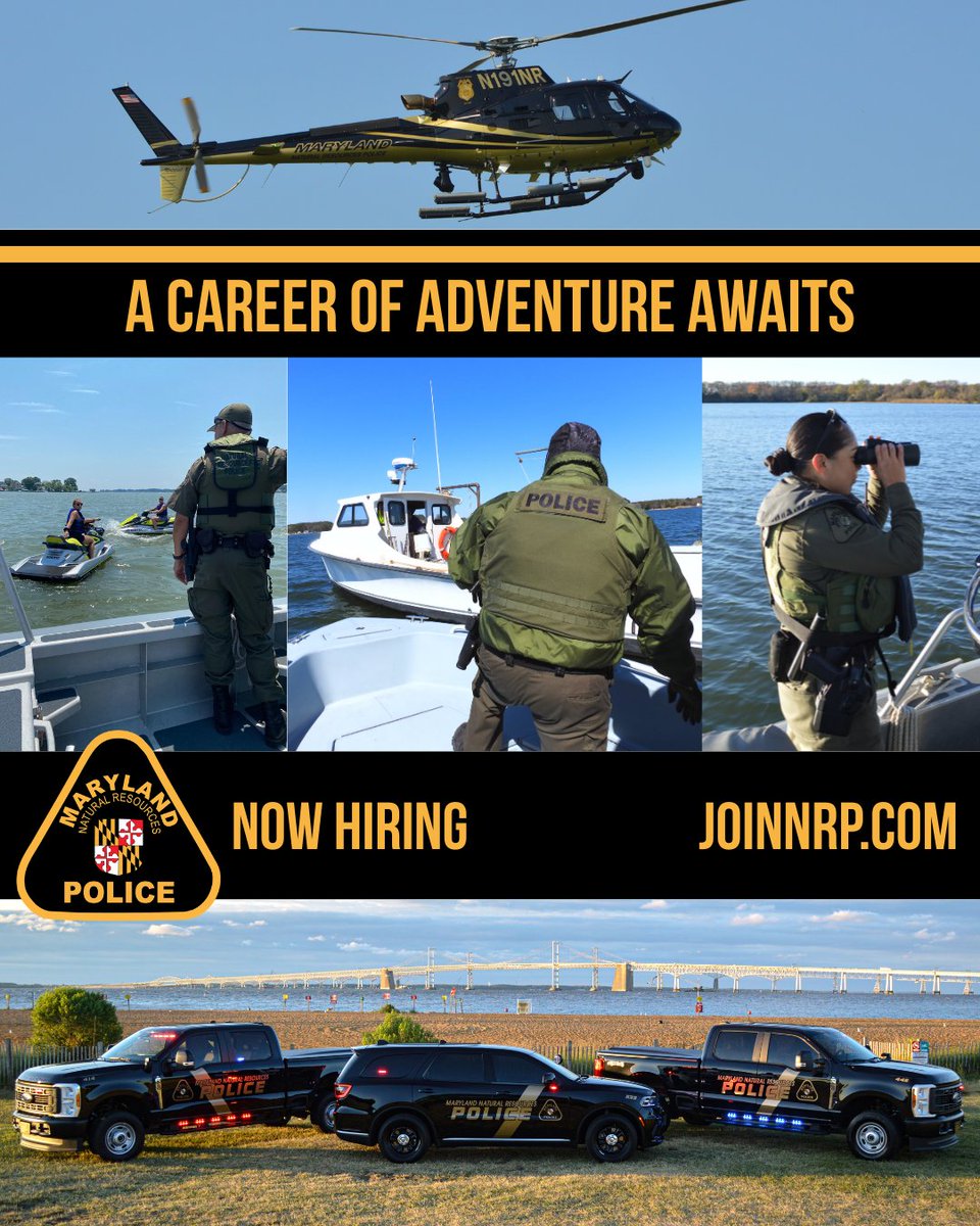 JOIN OUR TEAM: If you've got what it takes to join the next generation of Maryland Natural Resources Police officers, apply today. 

Officer candidate applications are due on November 25 at 11:59 p.m.

Apply: mddnr.info/nrpbrc68